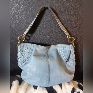 Coach Turquoise Leather Shoulder Hobo